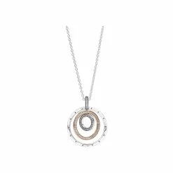 Collier Pandora Signature En Argent, Métal Doré Rose Et Oxydes De Zirconium, Taille 60cm