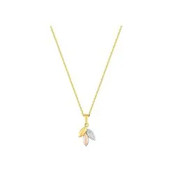 Robbez Masson Collier En Or Jaune, Or Rose, Or Blanc Et Diamant 0.02ct