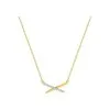 Robbez Masson Collier En Or Jaune, Or Blanc Et Diamant 0.04ct