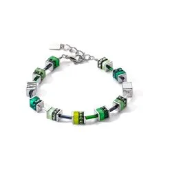 Coeur De Lion Bracelet Cœur De Lion En Acier, Malachite, Hématite, Polaris Et Strass