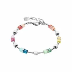 Coeur De Lion Bracelet Cœur De Lion En Acier Et œil De Tigre Synthétiques, Hématites Et Cristaux