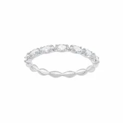 Bague Swarovski Vittore En Cristaux Swarovski Et Métal Rhodié, Taille 52