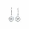 Boucles D'oreilles Swarovski Sparkling Dance En Métal Rhodié Et Cristaux Swarovski