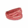 Bracelet Swarovski Power Collection Rouge En Textile Et Cristaux Swarovski