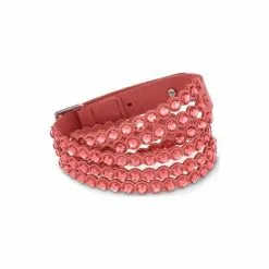 Bracelet Swarovski Power Collection Rouge En Textile Et Cristaux Swarovski