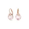 Boucles D'oreilles Swarovski Bella V En Métal Doré Rose Et Cristaux Swarovski