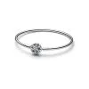 Bracelet Jonc Pandora Moments Fermoir Flocon De Neige Scintillant En Argent Et Oxyde De Zirconium, 17cm