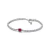 Bracelet Pandora Timeless Rivière Pavé Rond Scintillant Rouge En Argent, 16cm