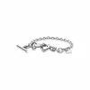 Bracelet Pandora People Barre En T Cœur Noué En Argent, 20 Cm