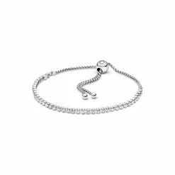 Bracelet Pandora Timeless Rivière Coulissant Scintillant En Argent Et Oxyde De Zirconium, 23 Cm