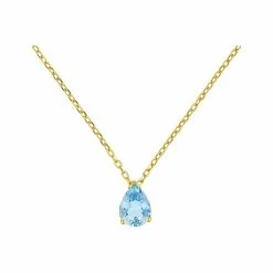 Robbez Masson Collier En Or Jaune Et Topaze Bleue