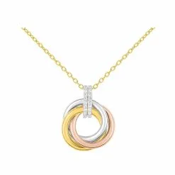 Robbez Masson Collier En Or Jaune, Or Blanc, Or Rose Et Oxydes De Zirconium