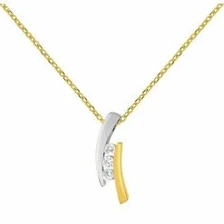 Robbez Masson Collier En Or Jaune, Or Blanc Et Oxydes De Zirconium