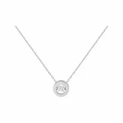 Robbez Masson Collier En Or Blanc Et Oxyde De Zirconium