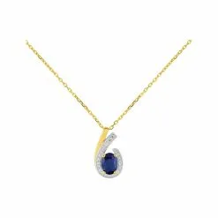 Robbez Masson Collier En Or Blanc, Or Jaune Et Saphir Et Diamants De 0.012ct