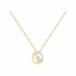 Robbez Masson Collier En Or Blanc, Or Jaune Et Diamant De 0.015ct