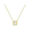 Robbez Masson Collier En Or Jaune, Or Blanc Et Diamant 0.01ct