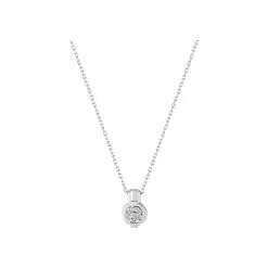 Robbez Masson Collier En Or Blanc Et Diamant 0.03ct