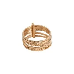 Bague Ana & Cha Mia En Plaqué Or Jaune