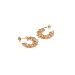 Boucles D'oreilles Créoles Ana & Cha Sarah En Plaqué Or