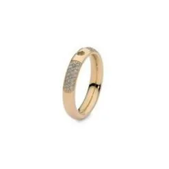Bague QUDO Basic En Métal Doré, Taille 52