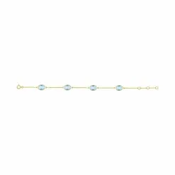 Robbez Masson Bracelet En Or Jaune Et Topazes Bleues