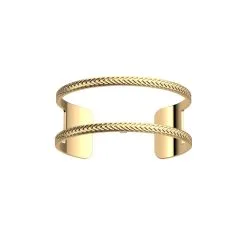 Bracelet Manchette Les Georgettes Les Audacieuses Pure Tresse Finition Dorée, 25mm