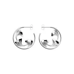 Boucles D'oreilles Créoles Les Georgettes Les Cadettes Flamenco, Finition Argentée, XL