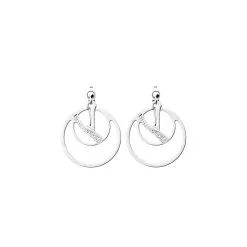 Boucles D'oreilles Pendantes Les Georgettes Les Essentielles Tigre, Finition Argentée, 16/25mm