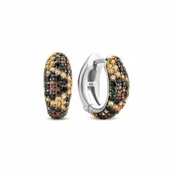 Boucles D'oreilles Ti Sento En Argent Rhodié, Motif Animal