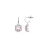 Boucles D'oreilles Griffe Rouge En Argent Et Oxyde De Zirconium
