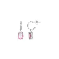 Boucles D'oreilles Griffe Rouge En Argent