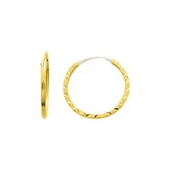 Robbez Masson Boucles D'oreilles Créoles Diamantées En Or Jaune