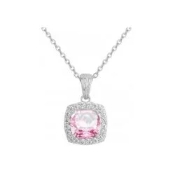 Collier Griffe Rouge En Argent Et Oxyde De Zirconium