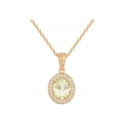 Collier Griffe Rouge En Plaqué Or Et Oxyde De Zirconium