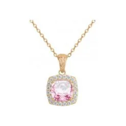 Collier Griffe Rouge En Plaqué Or Et Oxyde De Zirconium