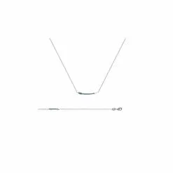 La Coque De Nacre Collier En Argent Rhodié Et Pierre Synthétique, 45cm