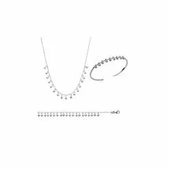 La Coque De Nacre Collier En Argent Rhodié Et Oxydes De Zirconium, 45cm