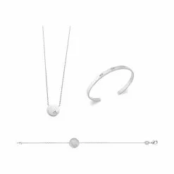 La Coque De Nacre Collier En Argent Rhodié Et Oxydes De Zirconium, 45cm