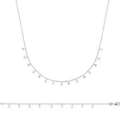 La Coque De Nacre Collier En Argent Rhodié Et Oxyde De Zirconium, 45cm