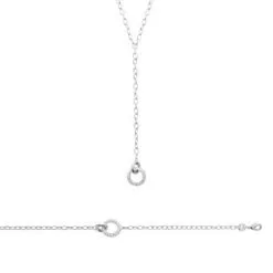 La Coque De Nacre Collier En Argent Rhodié Et Oxyde De Zirconium, 45cm