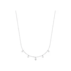 La Coque De Nacre Collier En Argent Rhodié Et Oxyde De Zirconium, 45cm