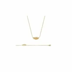 La Coque De Nacre Collier En Plaqué Or, 45cm