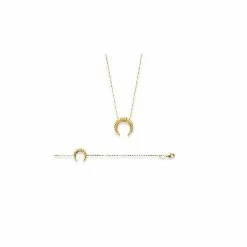 La Coque De Nacre Collier En Plaqué Or, 45cm