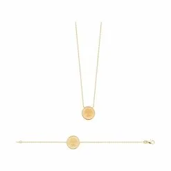 La Coque De Nacre Collier En Plaqué Or, 45cm