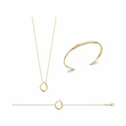 La Coque De Nacre Bracelet En Plaqué Or, 18cm