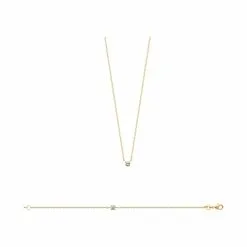 La Coque De Nacre Collier En Plaqué Or Et Oxydes De Zirconium, 45cm