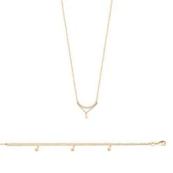 La Coque De Nacre Collier En Plaqué Or Et Oxyde De Zirconium