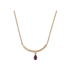 La Coque De Nacre Collier En Plaqué Or Et Pierre Synthétique, 45cm