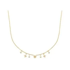 La Coque De Nacre Collier En Plaqué Or Et Oxyde De Zirconium